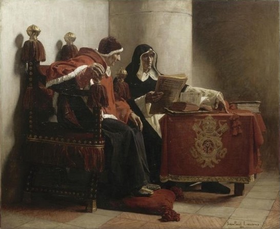 l papa e l'inquisitore, di Jean-Paul Laurens, 1882